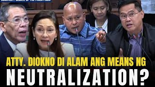 NEUTRALIZATION DI ALAM?  TINAWAG NA BAYAS SI ATTY DIOKNO