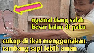 cara pasang mal tiang tanpa di paku