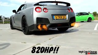 Nissan Gtr -R35| Pops and Bangs & Flames!! - launch control