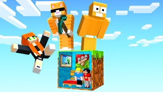 Trolei meus Amigos em Apenas 1 Bloco no Minecraft!