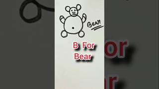 How to draw a bear 🐻 🐻‍❄ #drawing #shorts #art #youtubeshorts