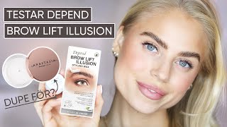 TESTAR DEPEND BROW LIFT ILLUSION | Bättre än Soap Brows & Dupe för Anastasia Brow Freeze?