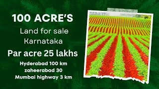 100 Acre’s Red Soil Land For Sale Karnataka || Low Price Land For Sale 100 Acre’s || nh65 || 3 km ||