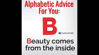 Alphabetic Advice For You.