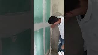 Drywall na Prática | CANTO com FITA de PAPEL #shorts #short #viral #trending #drywall #obra #diy