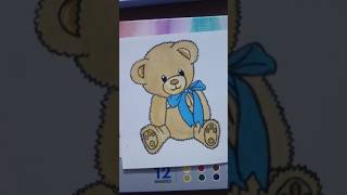 Cute teddy painting #shorts #viral #creativitywithaera #art #trending #painting