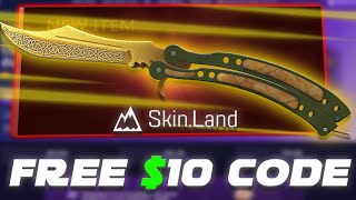 SKINLAND'DA BEDAVA 10$ VEREN PROMOSYON KODU !!! -SKINLAND PROMO CODE -  SKINLAND PROMO CODE 2024