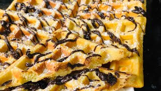 طريقة وافل او كوفر بالقمح الكامل Gaufres/Waffle  express à la farine complète thermomix