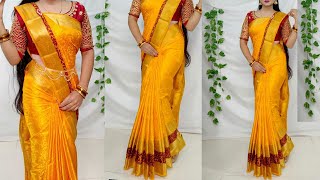 SAREE DREAPING NEW TIPS LOOKS PERFECT COMFORTABLE ON IT/SAREE WEARING BEST TRICK