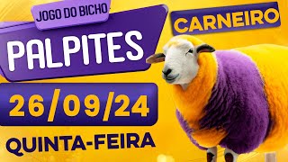 PALPITE DO DIA 26/09/2024 - JOGO DO BICHO 🍀 TODAS AS LOTERIAS 🍀