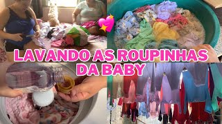 LAVANDO AS ROUPINHAS DA BABY ALICE 🩷 | 7 MESES DE GESTAÇÃO | TEM MUITA COISA 🥵