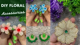 I make only floral Jewlry/कबाड़ से जुगाड़ 😱#youtubepartner #diycrafts #floraljewelry #accessories