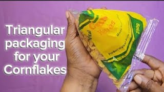 Triangular packaging for your cornflakes