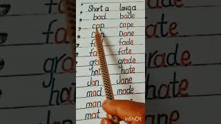 Short vowel a.  long vowel a.  Long and short vowels. https://youtube.com/@phonicsplusmore1173