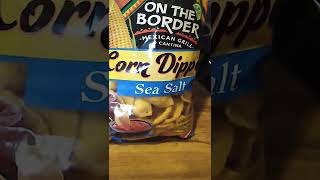 On The Border Mexican Grill & Cantina Corn Dippers Sea Salt Corn Chips Review Video.