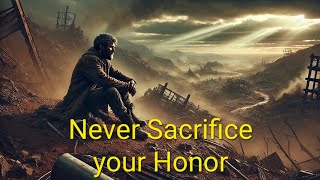 Maintain your Honor.  No Matter what it Takes or you will Completely Fail.