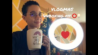 UNBOXING MY FIRST LED RING LIGHT| VLOGMAS|MACTREM LED 💡 KIT