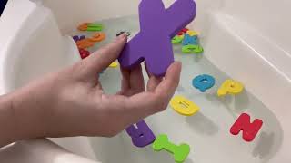 Bathtub Filling ASMR // Filling Tub as the ABCs are Tossed In - 3 Hour Loop