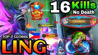 Ling SAVAGE WTF Damage Instant Delete Enemy |Ling Gameplay| |Top Global| |Best Build| By: Shu. -MLBB