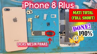 Cara Cek Kerusakan iPhone 8 Plus Mati Total || Di Cas Panas (KORSLET)