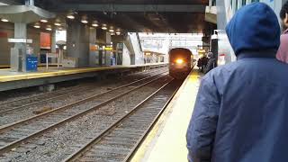 Shoreline East Train to Old Saybrook arriving into Stamford