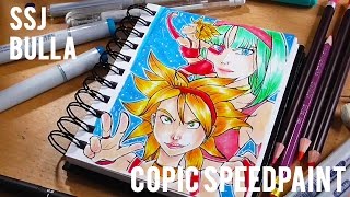 Copic Marker Speedpaint - Super Saiyan Bulla (Dragonball Z Fanart)