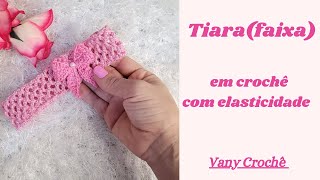 TIARA OU FAIXA EM  CROCHÊ INFANTIL / Faça em qualquer tamanho #crochê #laçodecabelo #vanycroche