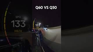 Infiniti Q60 (Upgraded Turbos) VS Infiniti Q50 (Upgraded Turbos) #infiniti #vr30 #cars #shorts