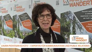 Laura Piovesan Schütz - Experting für Kommunikation spricht von Bozen wandert - Bolzano cammina