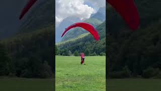 Paragliding landing photon and submarine