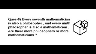 Every 7th mathematician is also a philosopher , and every 9th philosopher ..#rimc #exam #sukhoi