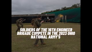 Soldiers of the 16th Engineer Brigade compete in the 2023 Ohio National Army's