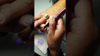 Purple for the Season!!! Short Acrylic nail complete in 56 seconds • watch me work •