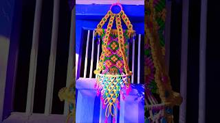 New macrame teddy bear jhula #macramedesigns #macramewallhanging#youtubeshorts#viraldesigns #macrame