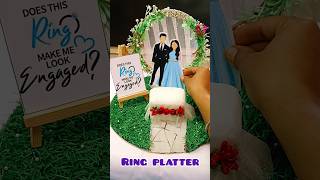 Engagement ring platter making at home #shorts #youtubeshorts #diy #wedding