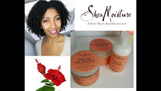 Definição e volume controlado com Shea Moisture Coconut & Hibiscus