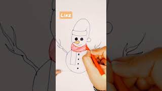 Snowman ☃️. #2022 #art #drawing #trending  #cristmas #shorts @Rimiartgallery1M