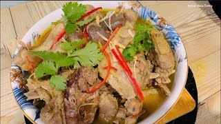 Vịt xiêm  nấu canh gừng , món ăn rất hợp cho mùa lạnh/ Muscovy duck with ginger soup