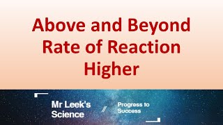 4 Rates of Reaction Higher Questions