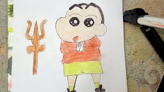 Bhola Baba shin Chan drawing/#shinchan/#shorts/#youtubeshorts