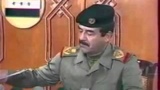 Saddam Hussein criticizing Syria's Hafez al-Assad