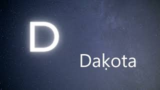 Daḳota Oie kiƞ Tóḳedḳed Eyapi - Dakota Alphabet - D.