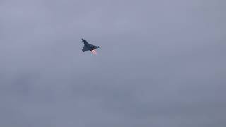 Eurofighter EF-2000 Typhoon afterburner takeoff at Bremen Airport