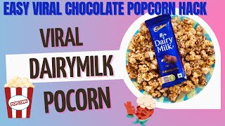 Easy chocolate popcorn / viral chocolate popcorn making at home  / how to make chocolate popcorn