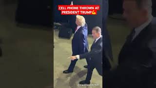 Phone Nearly Hits President Trump While Walking!#TrumpMoment #ViralVideo #MustSee #SubscribeNow