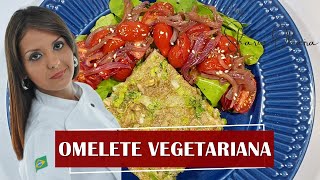 COMO FAZER OMELETE VEGETARIANA DE BATATA DOCE E ALHO PORÓ | Incrivelmente deliciosa