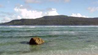 Futuna beach and the view to Alofi