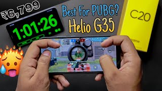 Realme C20 PUBG Test ⚡ Heating, Max Graphics, FPS meter 🥵 MediaTek Helio G35 Under 7000