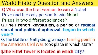 World History Question and answers in Mcqs||World History Quiz in English||World History in multiple