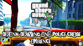 "Epic GTA 5 Drunk Driving and Police Chase Ambience 🚔🍺 | Thrilling Pursuit Soundscape!"